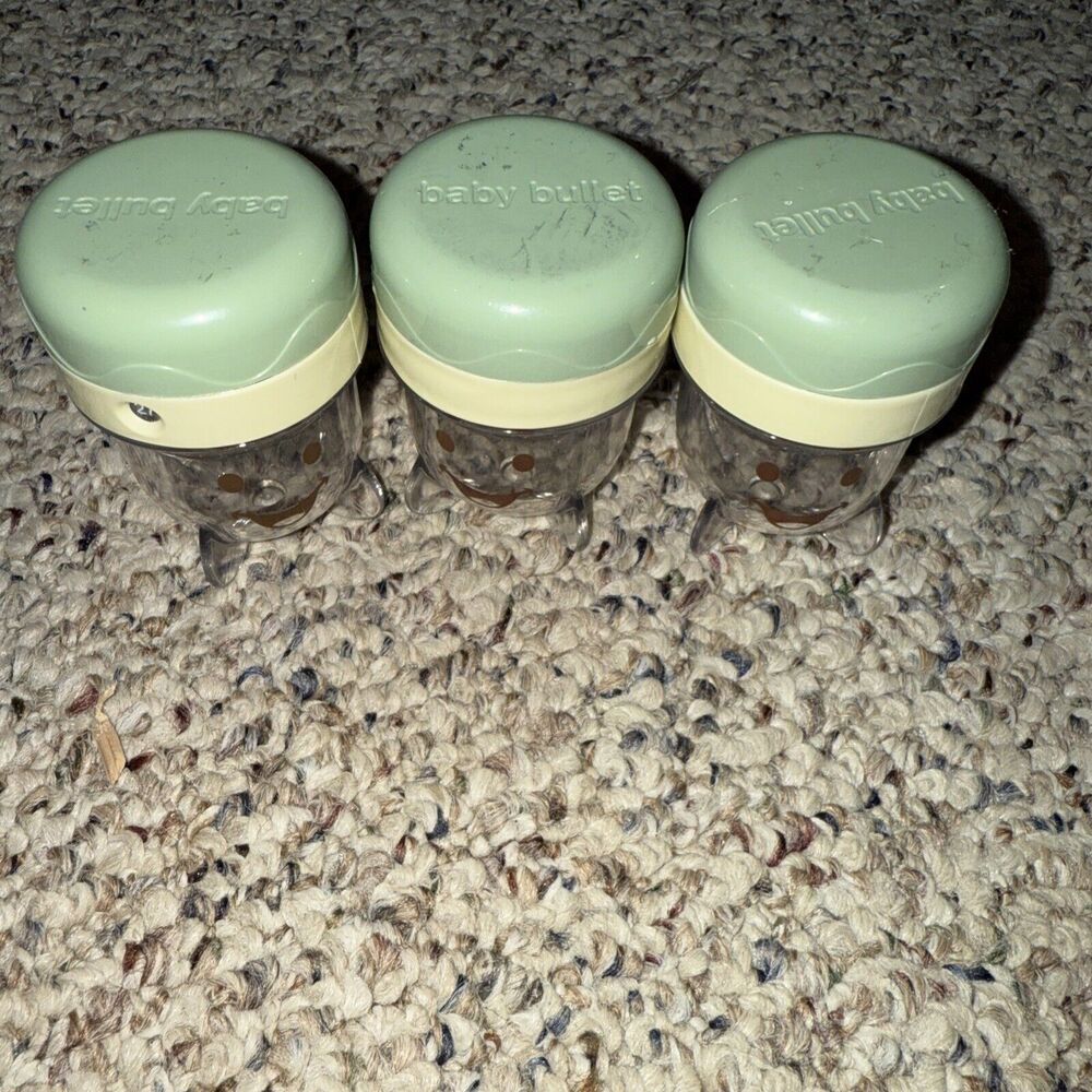 Magic Bullet Baby Storage Cup With Lid‎ X3 Food Processor Replacement Part Only